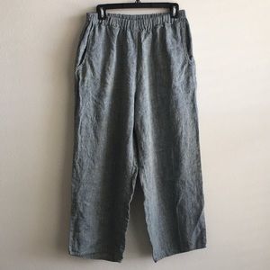 FLAX Lagenlook Linen Boho Wise Leg Pants S